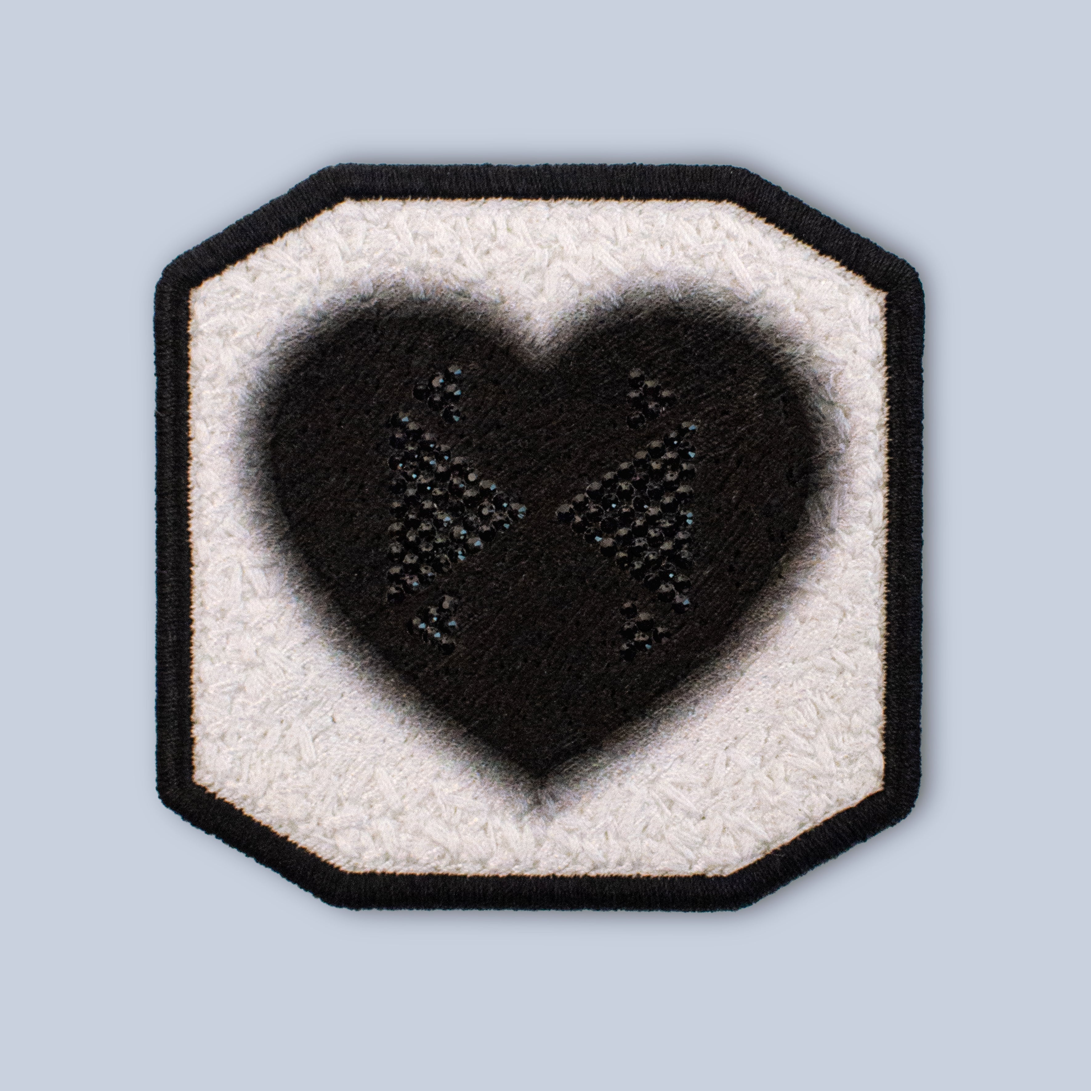 Patch Black Heart Strass