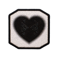 Patch Black Heart Strass