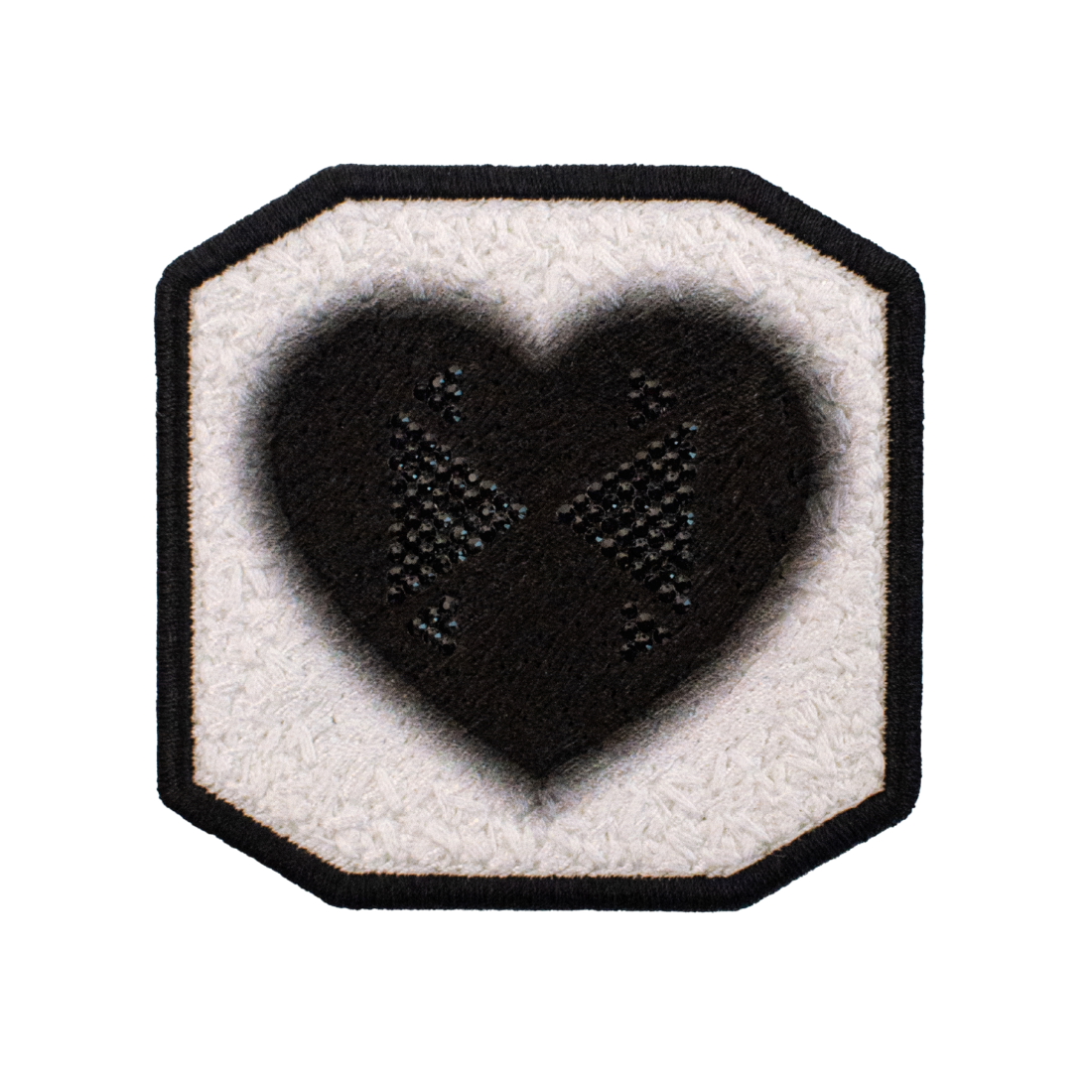 Patch Black Heart Strass