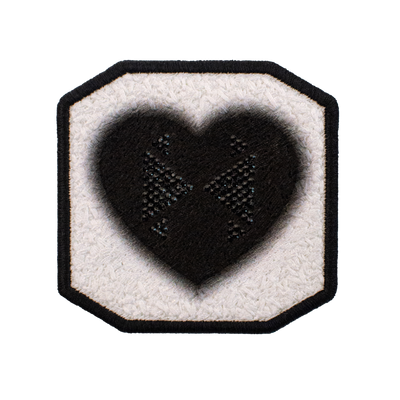 Patch Black Heart Strass