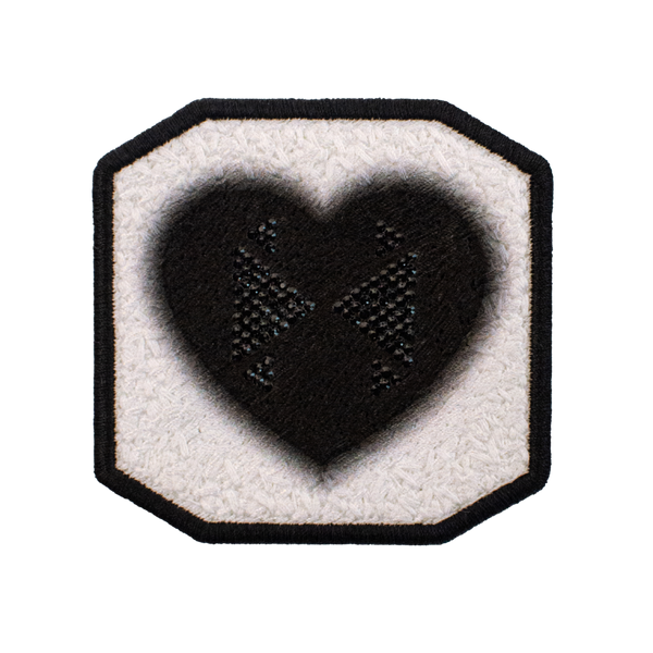 Patch Black Heart Strass