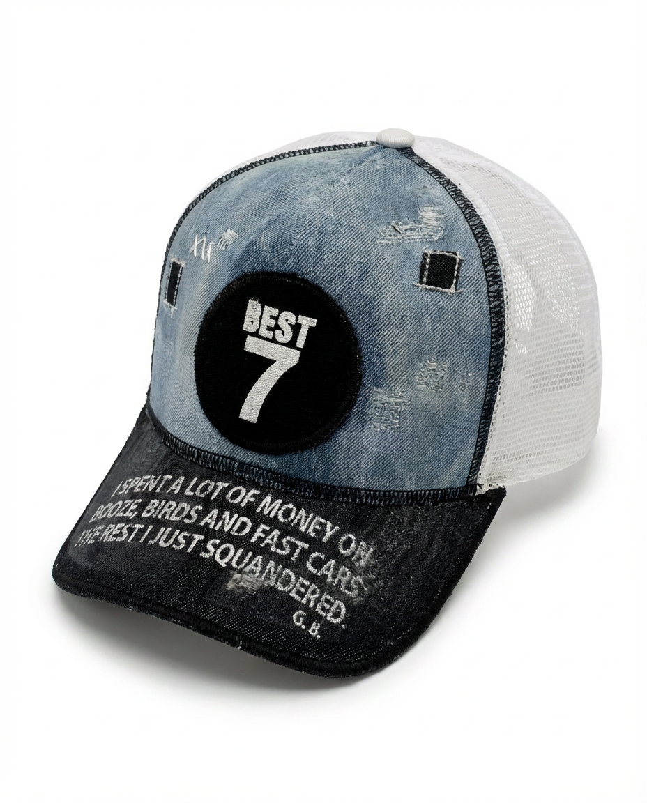Cappellino trucker - BEST 7 - G.B. White Edition