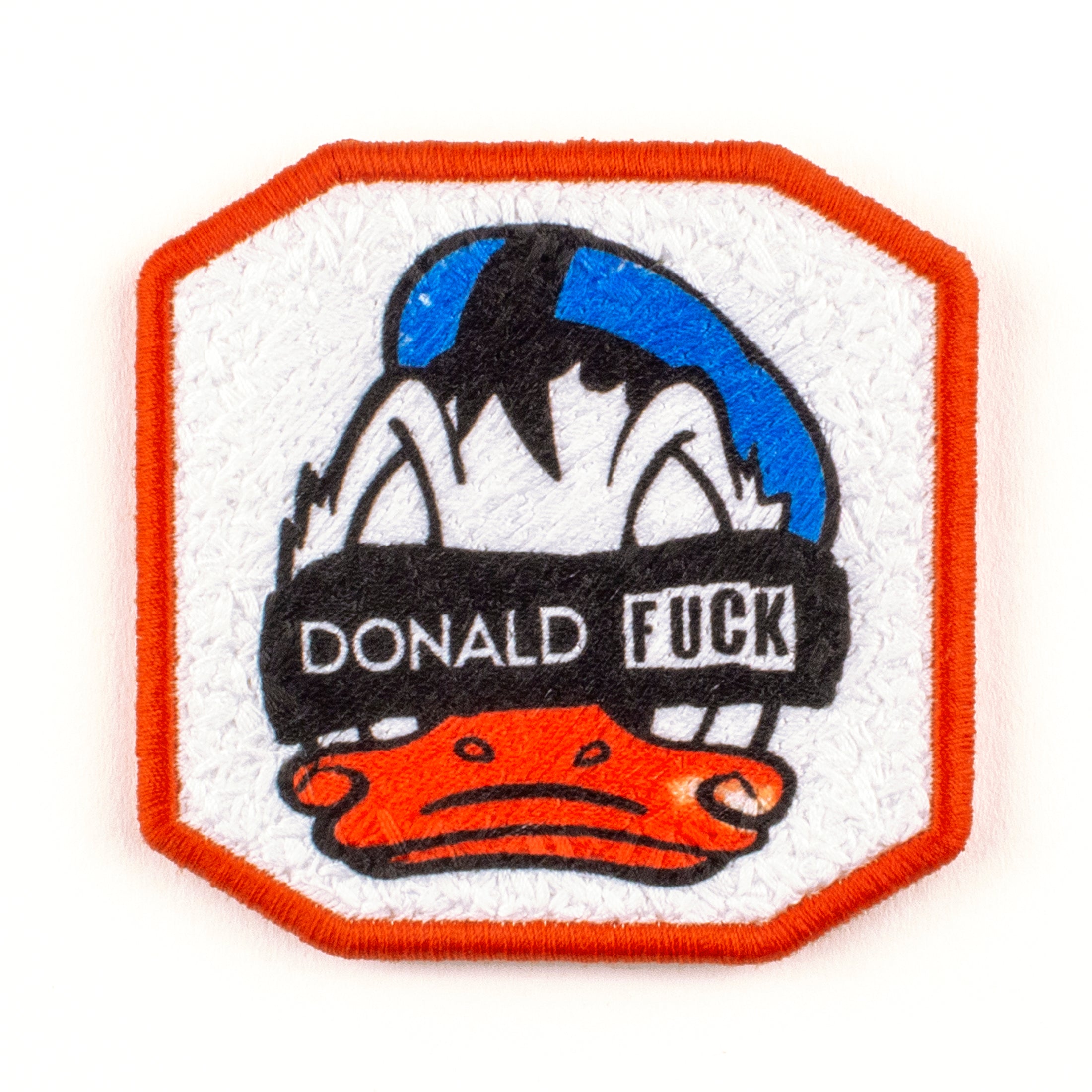 DONALD FUCK Embroidered Velcro Patch