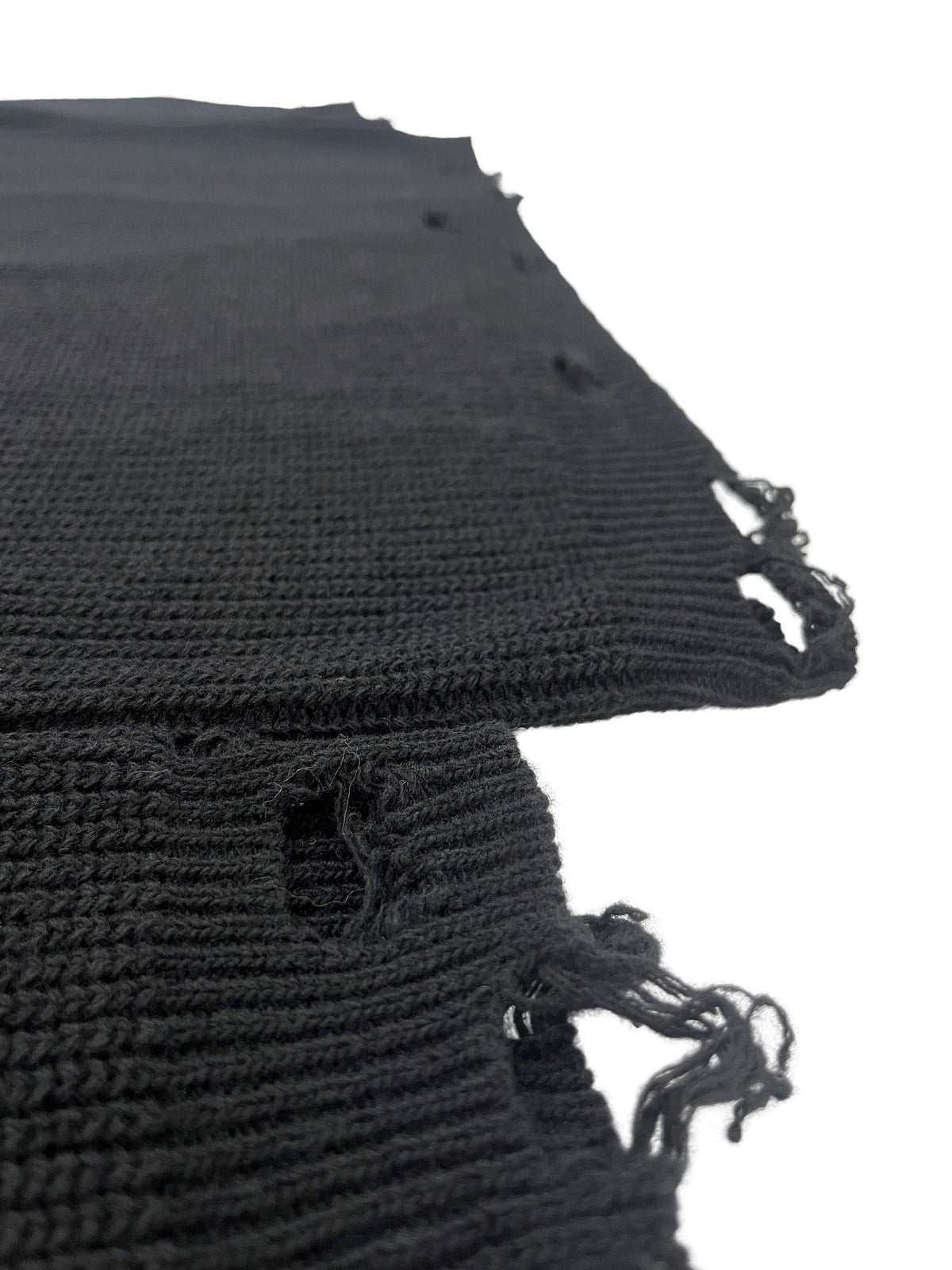 Ripped Wool Sweater - Black Vampire