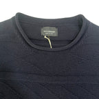 Embroidered Wool Sweater - Blue Line