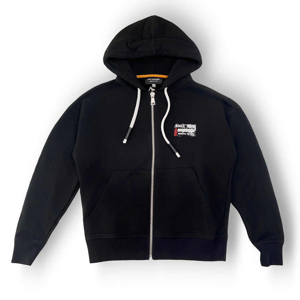 HIGH MOUNTAIN – Felpa con cappuccio e zip in cotone