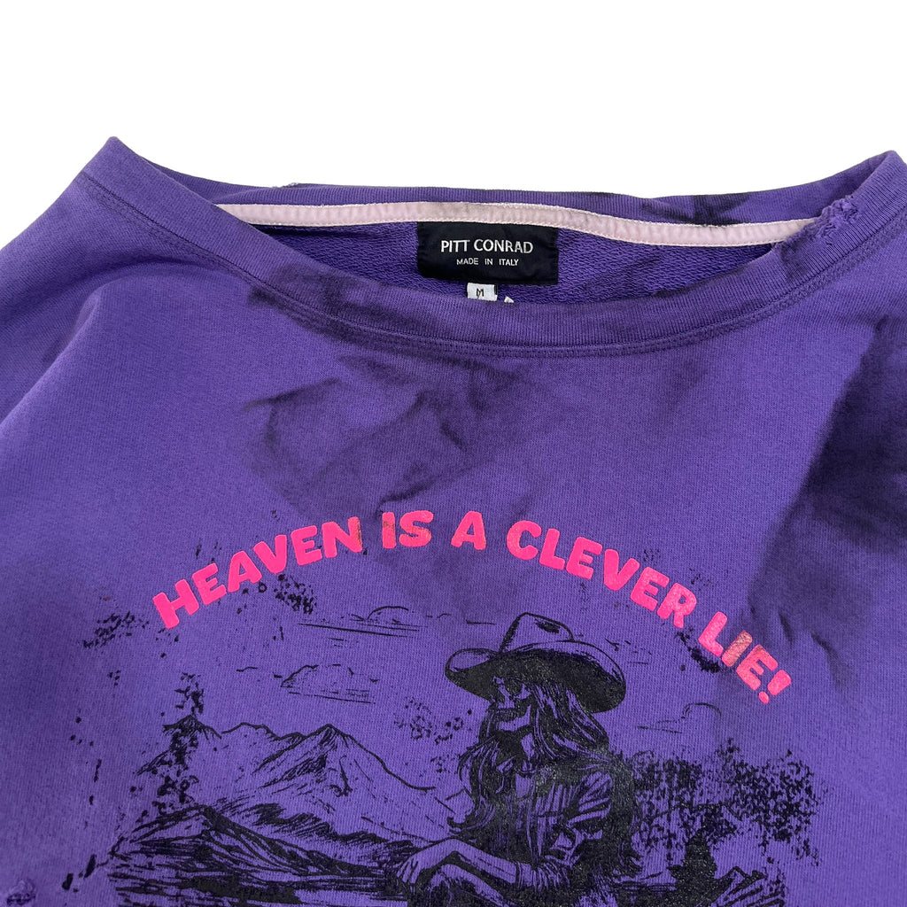 COWGIRL KILLER – Felpa crop in cotone, viola o bianca