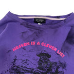 COWGIRL KILLER – Felpa crop in cotone, viola o bianca