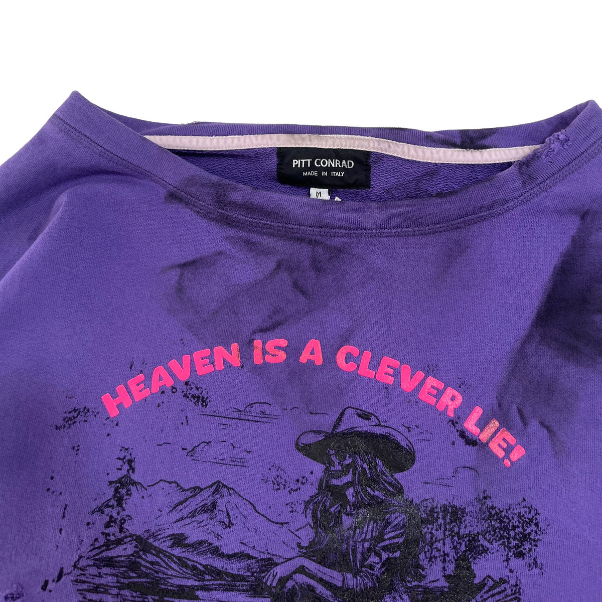 COWGIRL KILLER – Felpa crop in cotone, viola o bianca