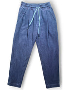URBAN PLEAT – Pantalone in velour con pinces e coulisse