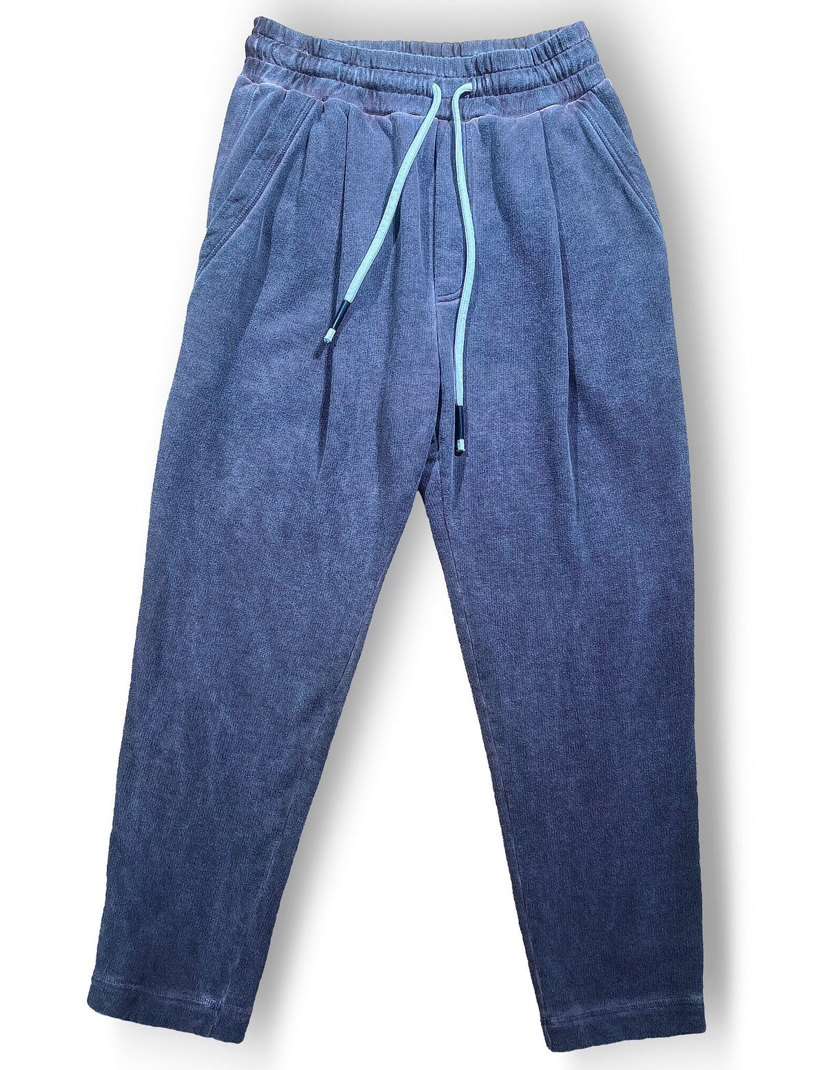 URBAN PLEAT – Pantalone in velour con pinces e coulisse