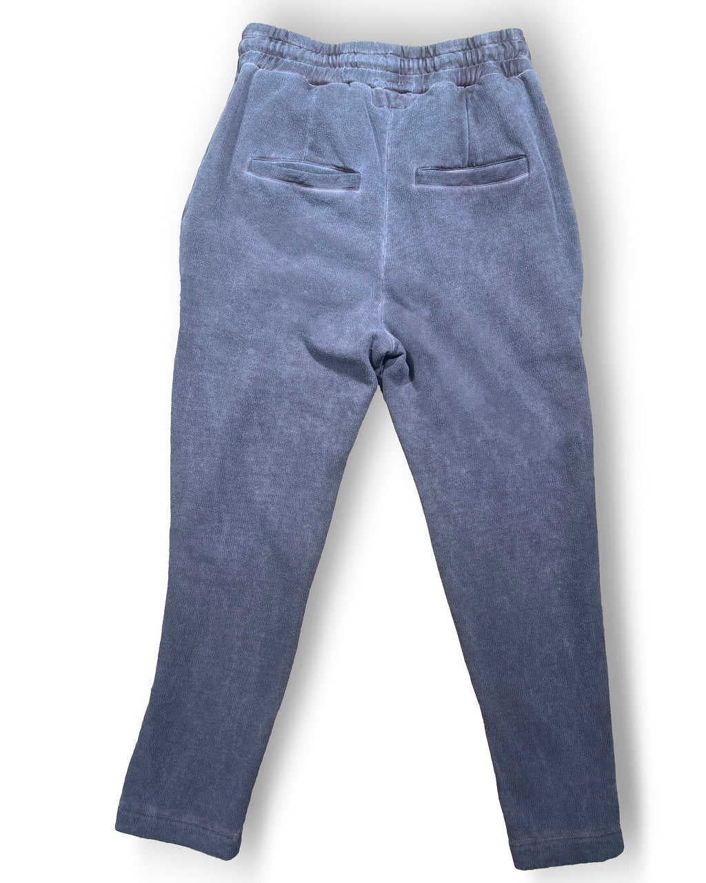 URBAN PLEAT – Pantalone in velour con pinces e coulisse