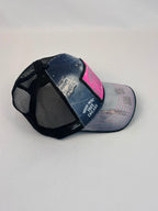 CHICAGO 85 PINK – Cappellino Trucker Denim Lavorato