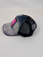 CHICAGO 85 PINK – Cappellino Trucker Denim Lavorato