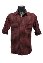Camicia Uomo in Cotone di Flanella – camicia uomo - Rosso a quadri - XL - Camicia uomo – Pitt Conrad