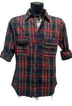 Camicia Uomo in Cotone di Flanella – camicia uomo - Blu navy - XL - Camicia uomo – Pitt Conrad