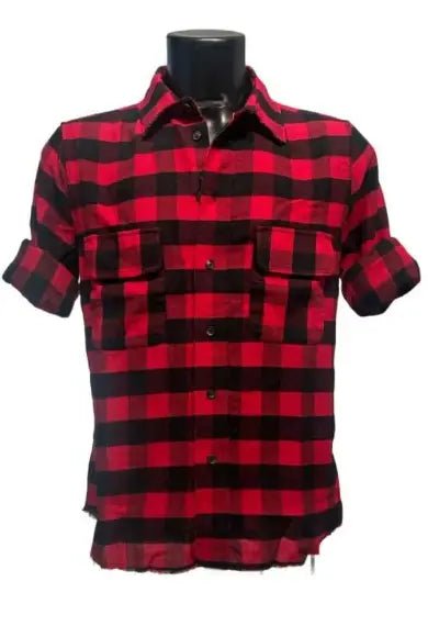 Camicia Uomo in Cotone di Flanella – camicia uomo - Rosso - XL - Camicia uomo – Pitt Conrad