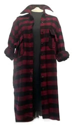 Camicione Donna in Flanella – camicione donna - Rosso - camicione donna – Pitt Conrad