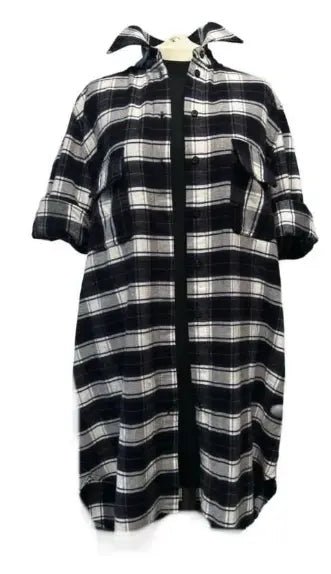 Camicione Donna in Flanella – camicione donna - Scacchi - camicione donna – Pitt Conrad