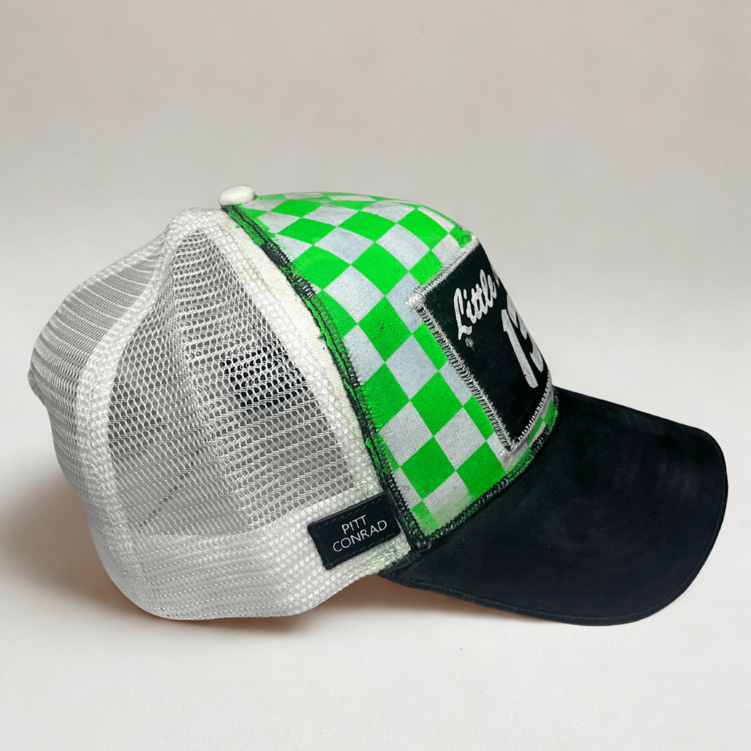 Cappellino Little Bastard 130 - Pelle – cappelli personalizzati - Verde - cappellino cappello – Pitt Conrad