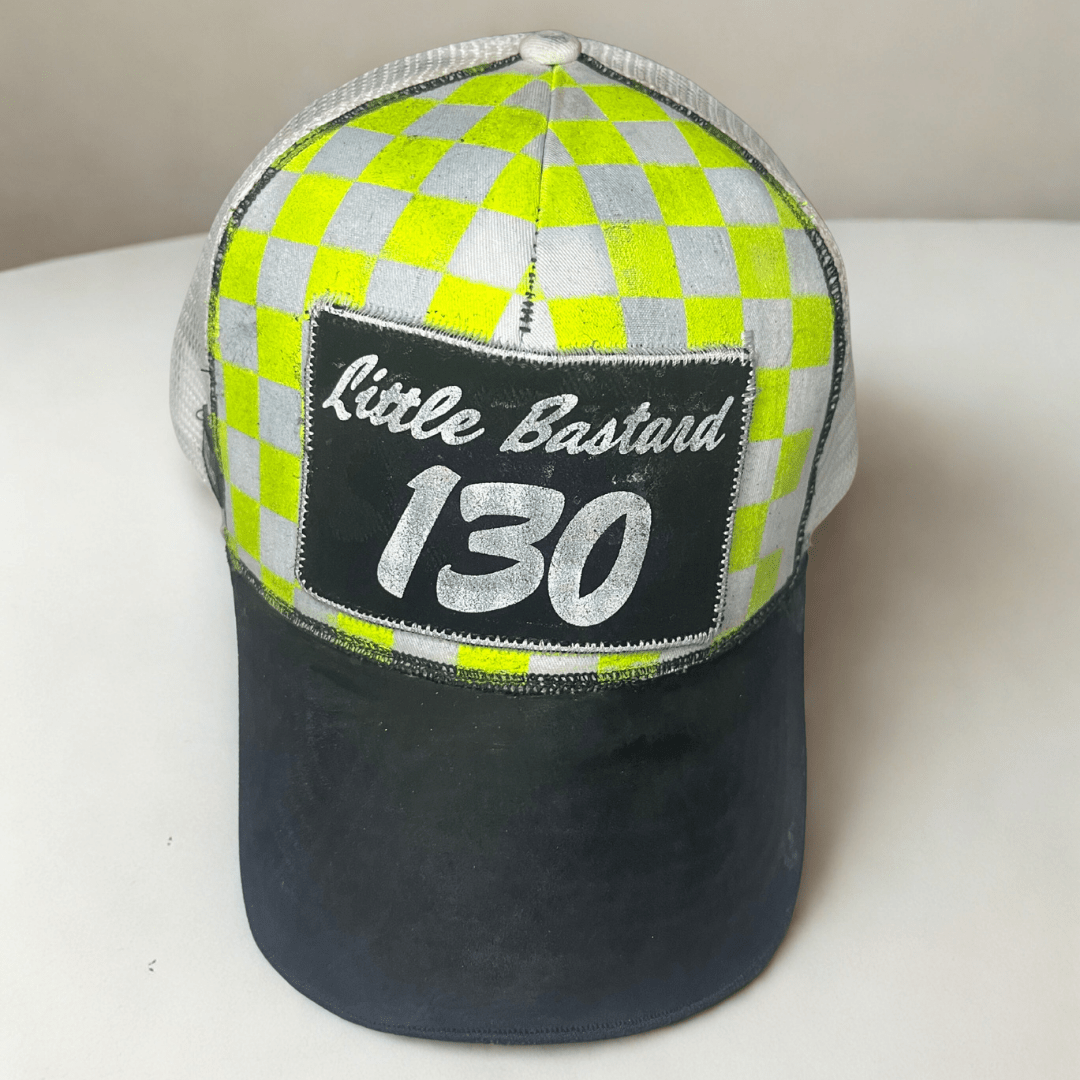 Cappellino Little Bastard 130 - Pelle – cappelli personalizzati - Giallo - cappellino cappello – Pitt Conrad