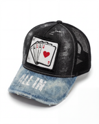 Cappellino trucker in denim ALL IN fatto a mano in Italia, in saldo — Pitt Conrad