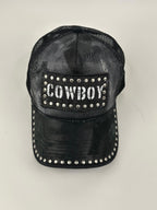 Cappellino Trucker Cowboy total black