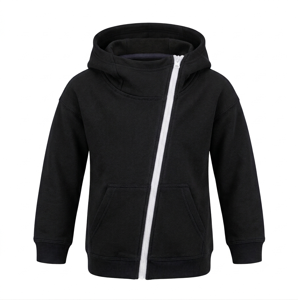 High-neck cotton sweatshirt - Old School Zip