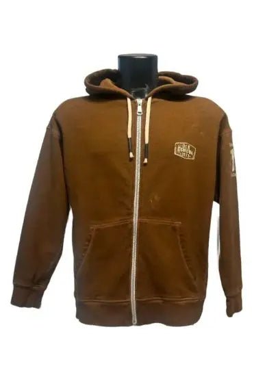 Felpa zip Old School – Felpa zip - Marrone - XS - felpa felpa con zip – Pitt Conrad