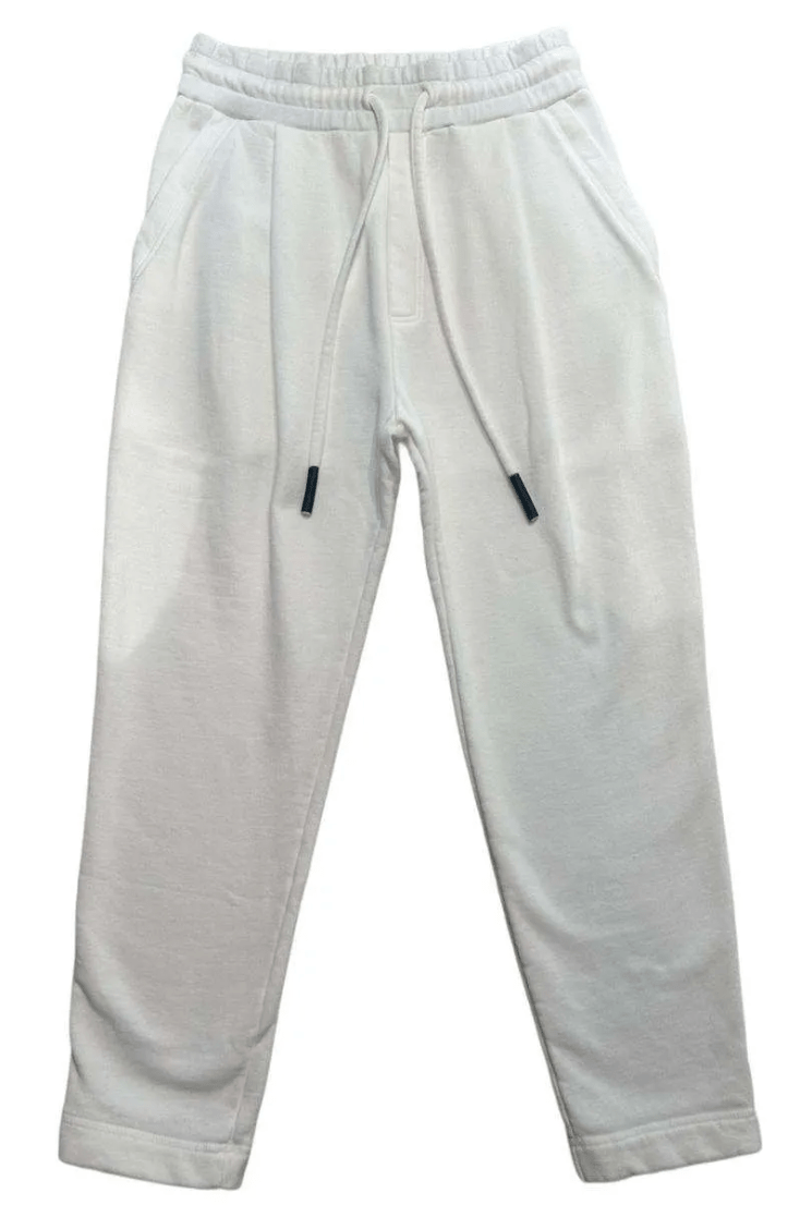 Pantalone in Felpa con Pinces – Pantaloni lunghi - Bianco - XS - pantaloni pantaloni uomo – Pitt Conrad