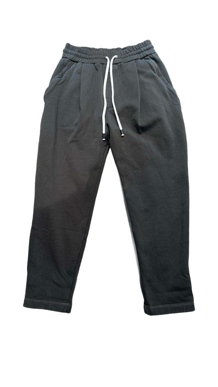 Pantalone in Felpa con Pinces – Pantaloni lunghi - Verde oliva - XS - pantaloni pantaloni uomo – Pitt Conrad
