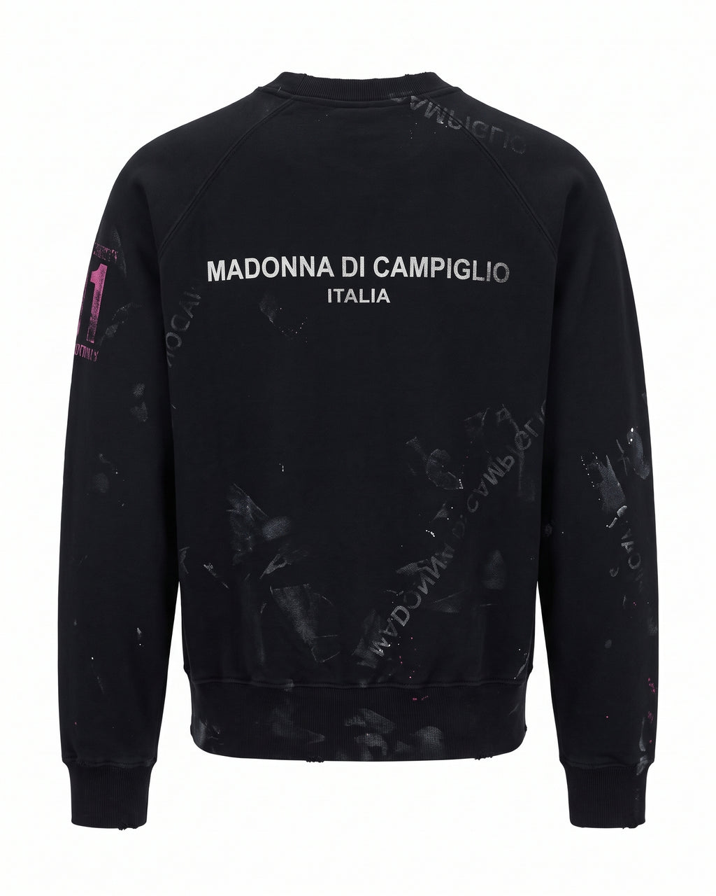Felpa girocollo nera Snowboarder Danger Zone – vista posteriore