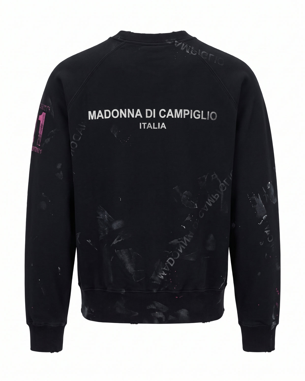 Felpa girocollo nera Snowboarder Danger Zone – vista posteriore