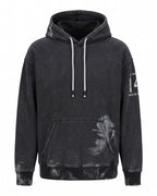 Felpa hoodie nera effetto lavato Pitt Conrad Fashion Academy – vista frontale