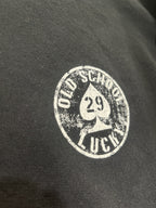 Felpa hoodie nera Old School 29 Lucky – dettaglio stampa