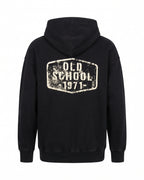 Felpa hoodie nera Old School 29 Lucky – vista posteriore