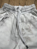 Jogger bianco effetto macchie di vernice Pitt Conrad – dettaglio coulisse
