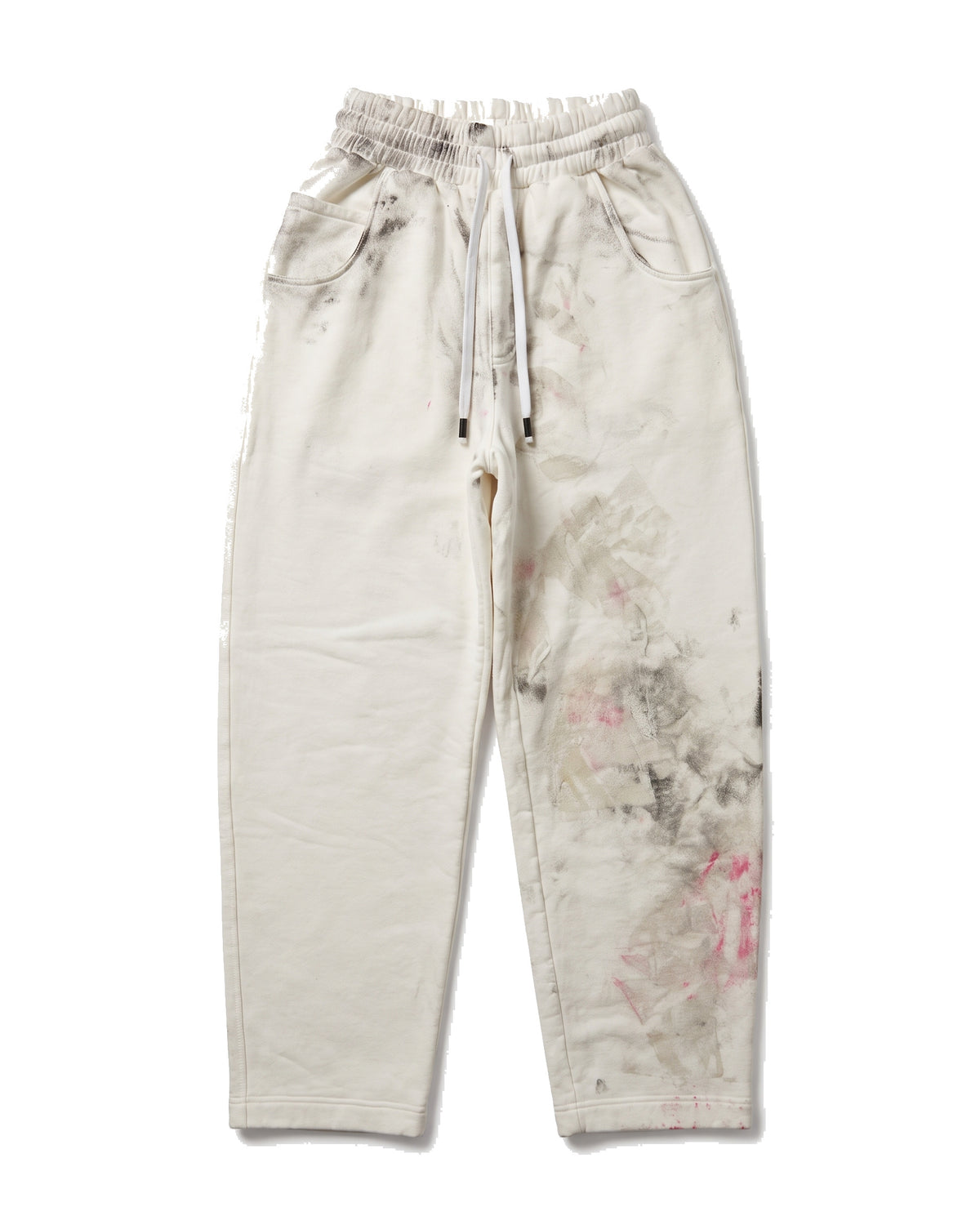 Jogger bianco effetto macchie di vernice Pitt Conrad – vista frontale