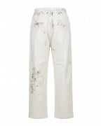 Jogger bianco effetto macchie di vernice Pitt Conrad – vista posteriore