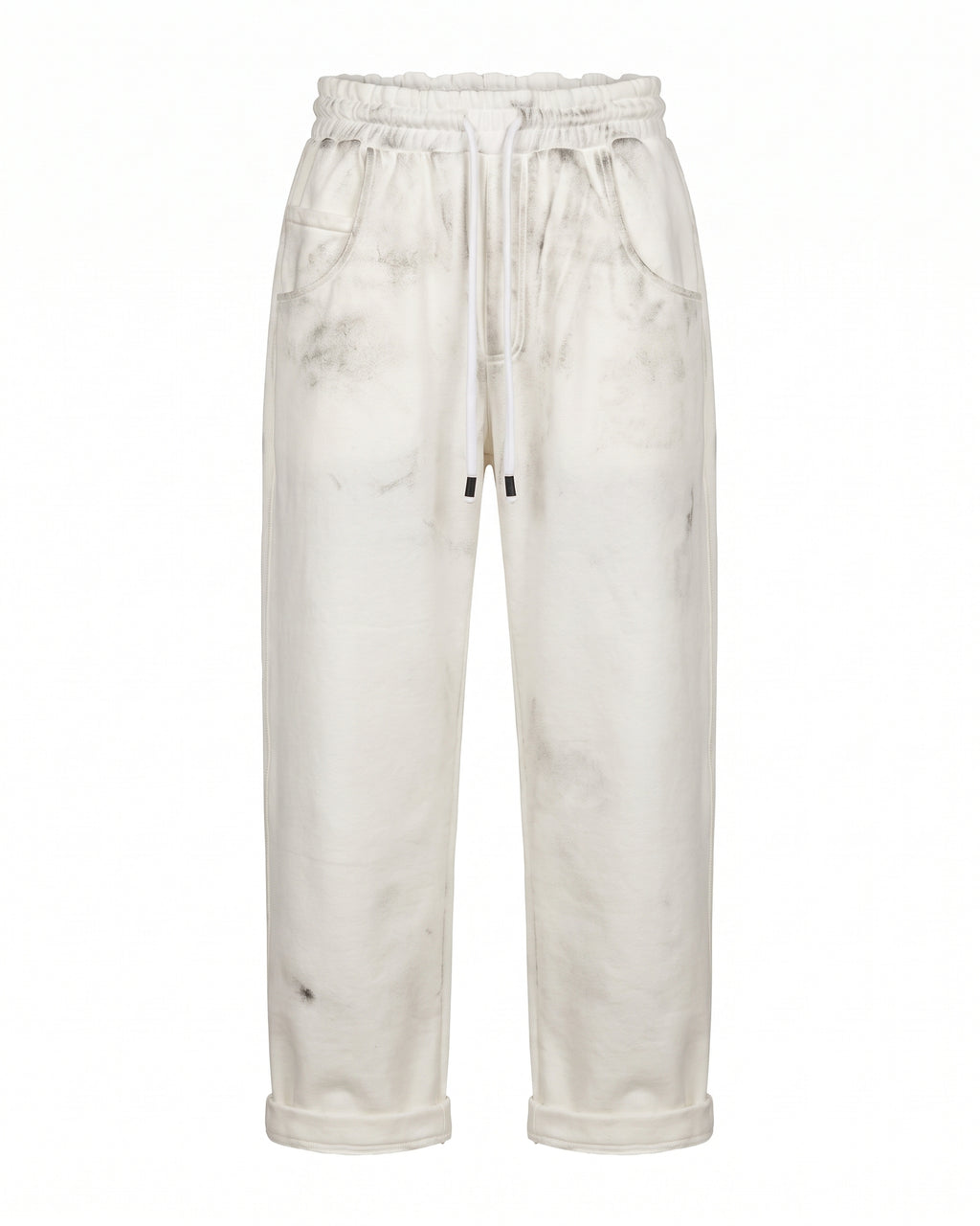 Jogger bianco effetto sporco Pitt Conrad – vista frontale