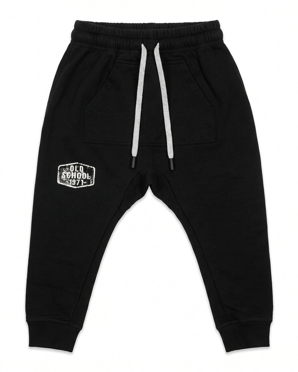 Jogger nero Old School 1971 bambino – vista frontale
