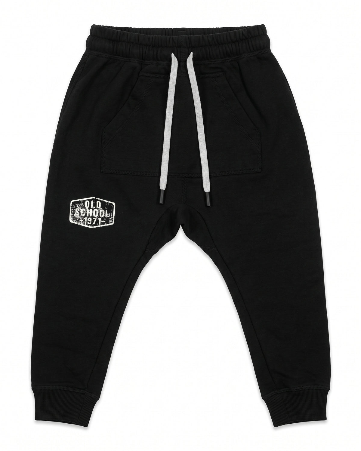 Jogger nero Old School 1971 bambino – vista frontale