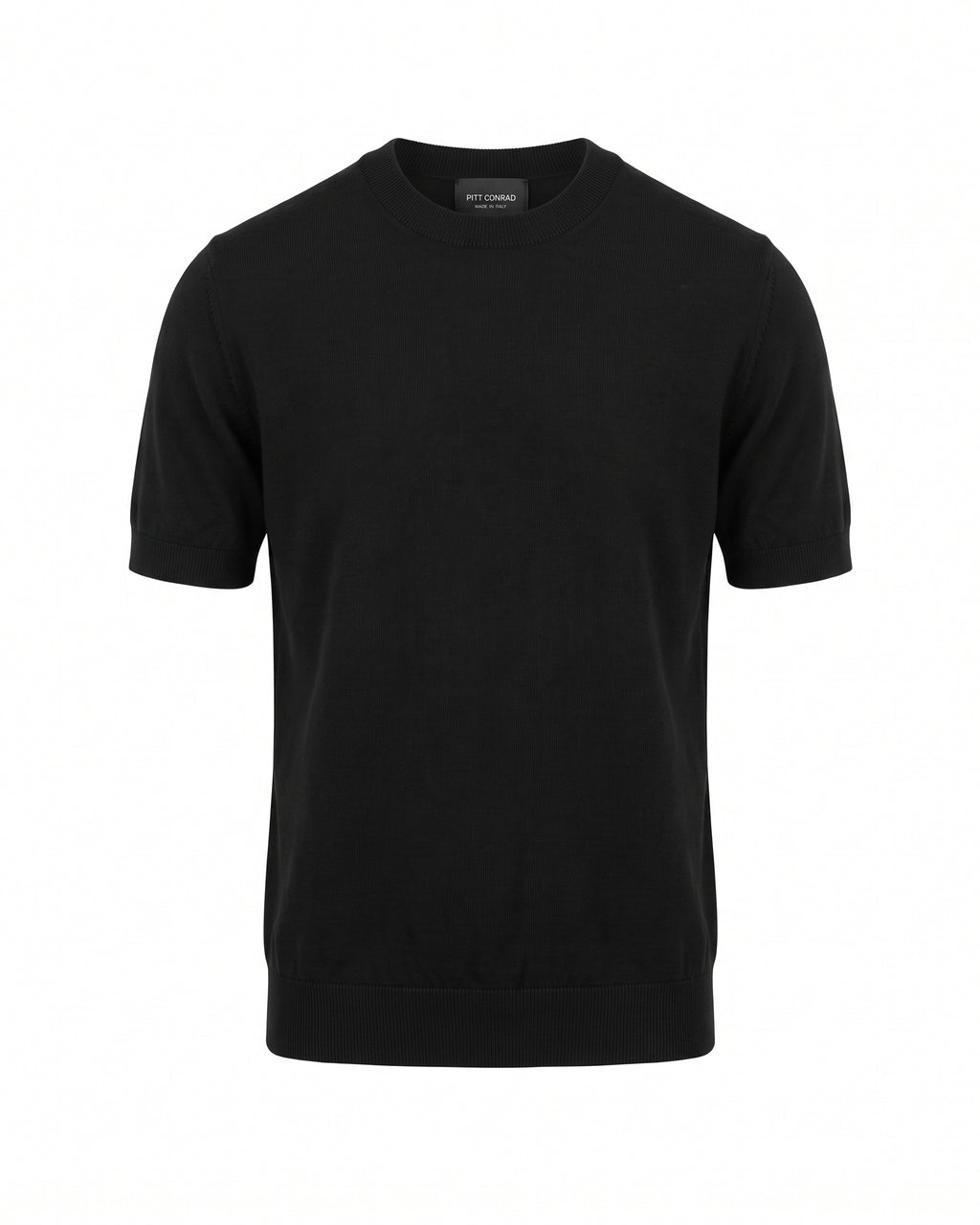Maglia girocollo mezza manica nera Pitt Conrad – vista frontale