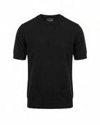 Maglia girocollo mezza manica nera Pitt Conrad – vista frontale