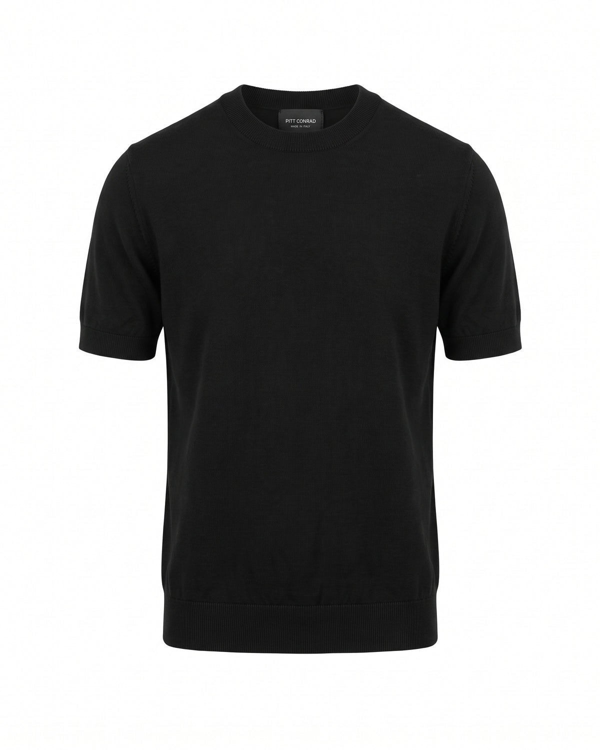 Maglia girocollo mezza manica nera Pitt Conrad – vista frontale