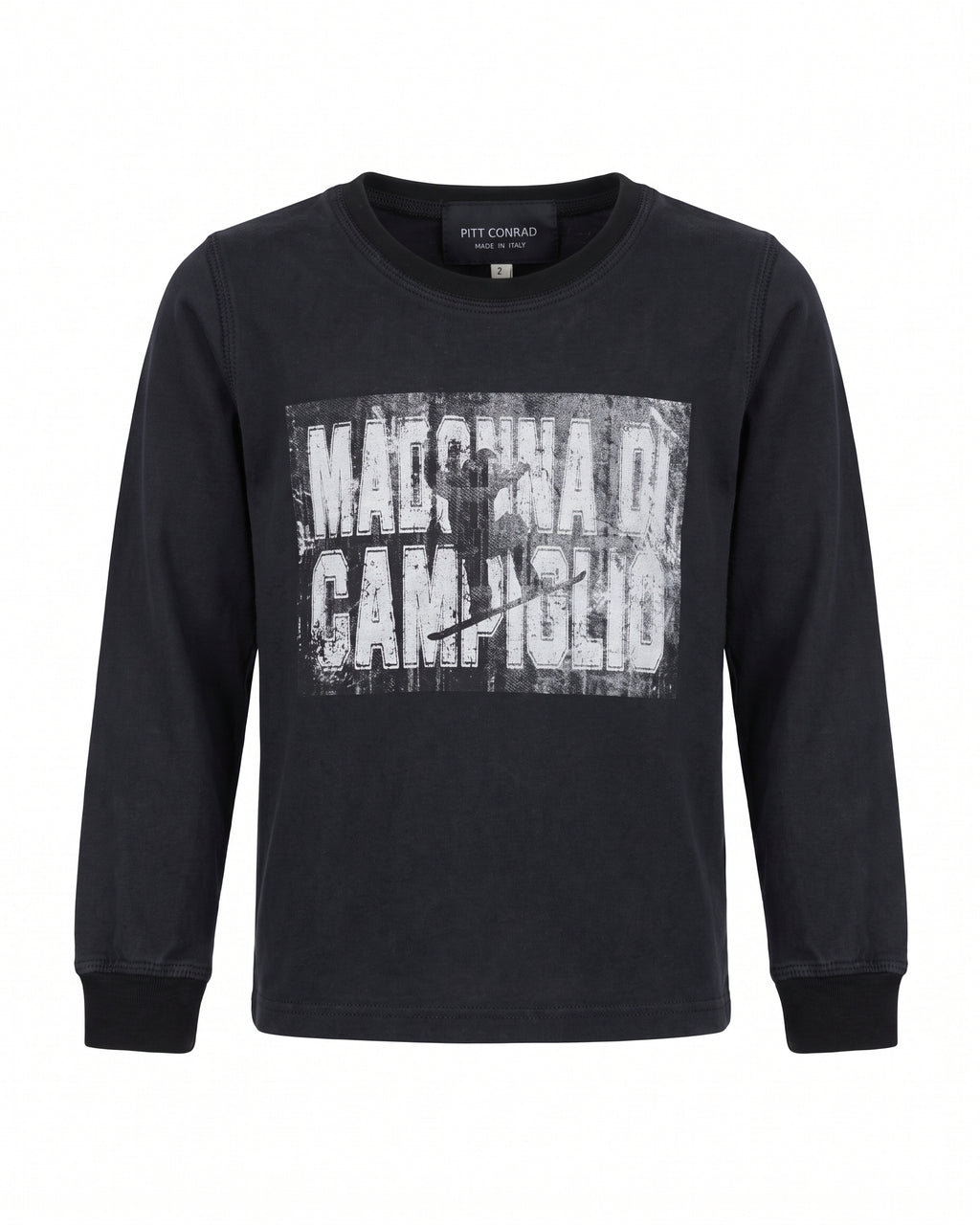 Maglia manica lunga nera Madonna di Campiglio – vista frontale