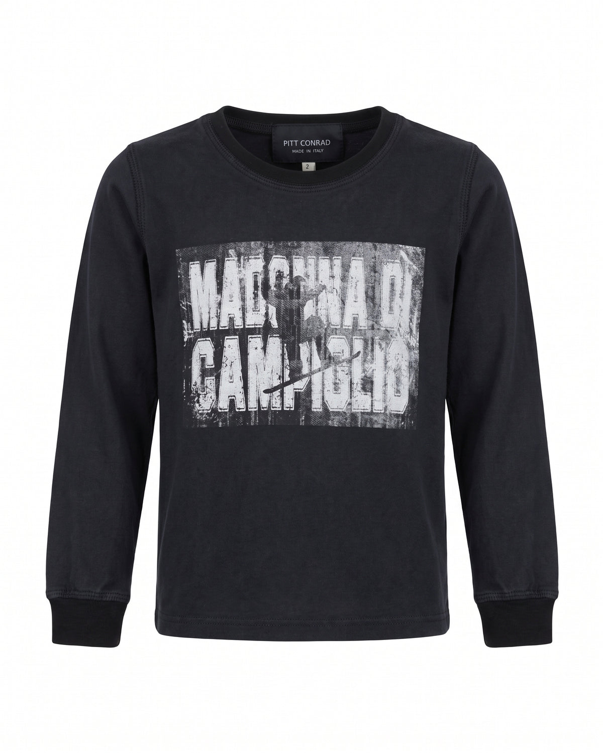 Maglia manica lunga nera Madonna di Campiglio – vista frontale