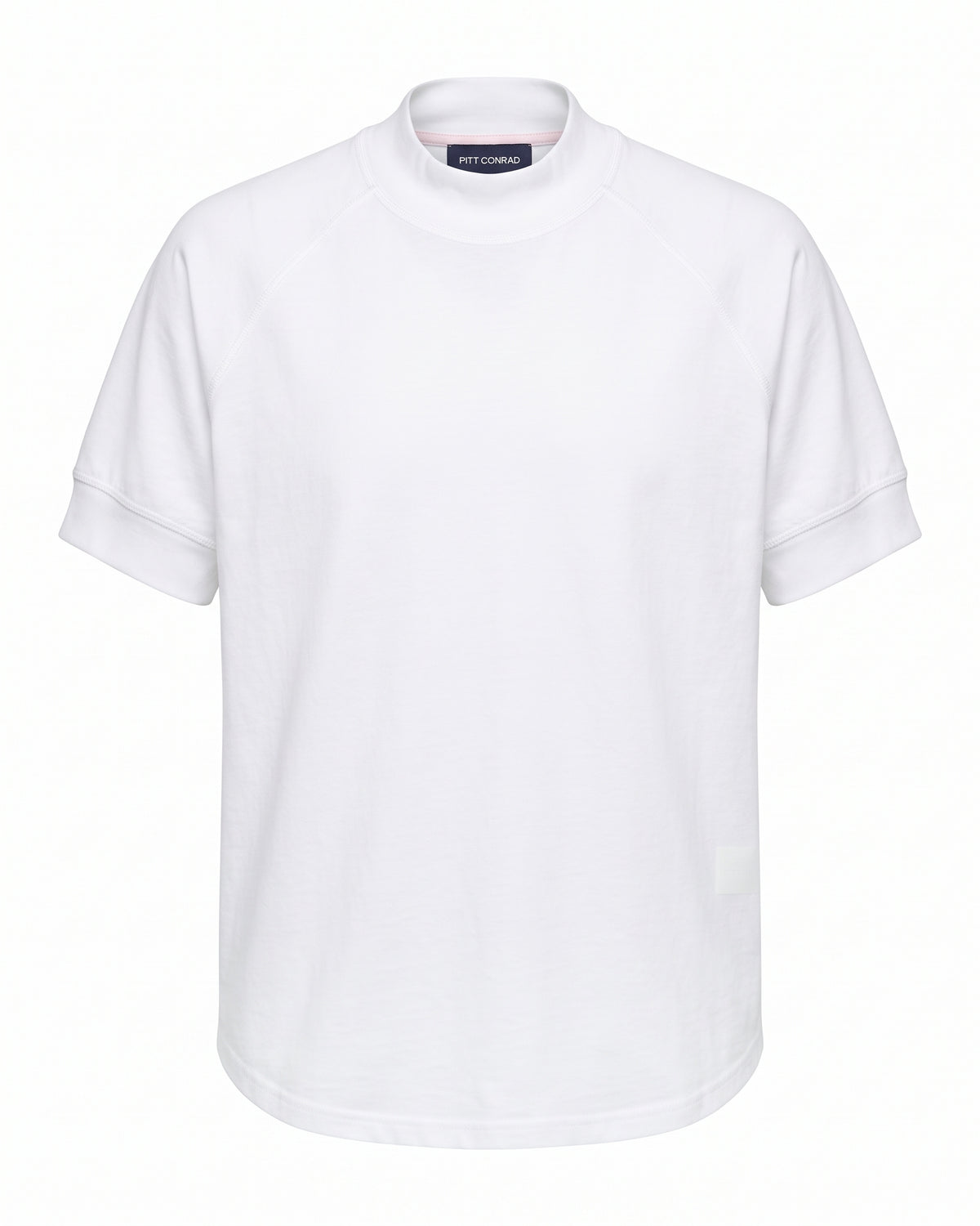 T-shirt bianca collo alto raglan Pitt Conrad – vista frontale