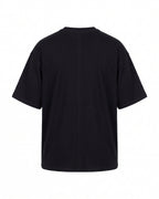 T-shirt nera oversize con stampa fotografica Pitt Conrad – vista posteriore