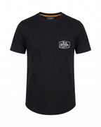 T-shirt nera con taschino Old School 1971 – vista frontale